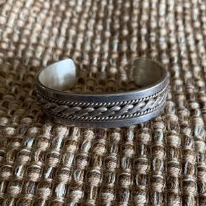 Ron Y Sterling Silver Cuff Bracelet Vintage